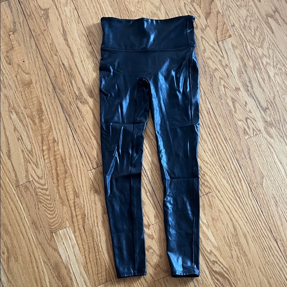 SPANX Shape Faux Leather Classic Black Leggings 🖤